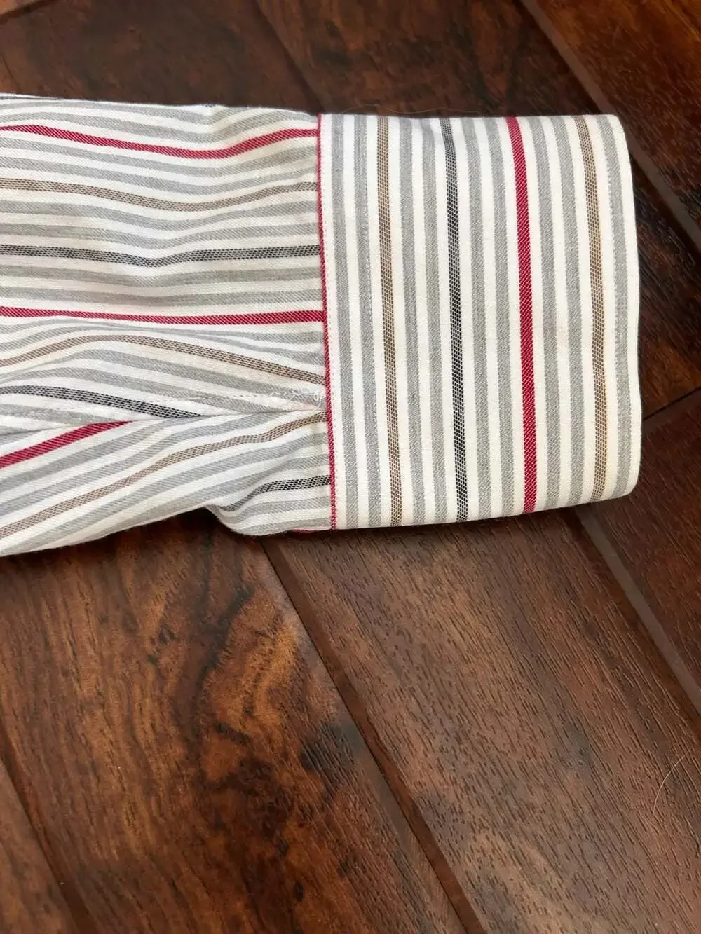Devan Vincent Men's Long Sleeve Button Down Striped Dress Shirt, EUC